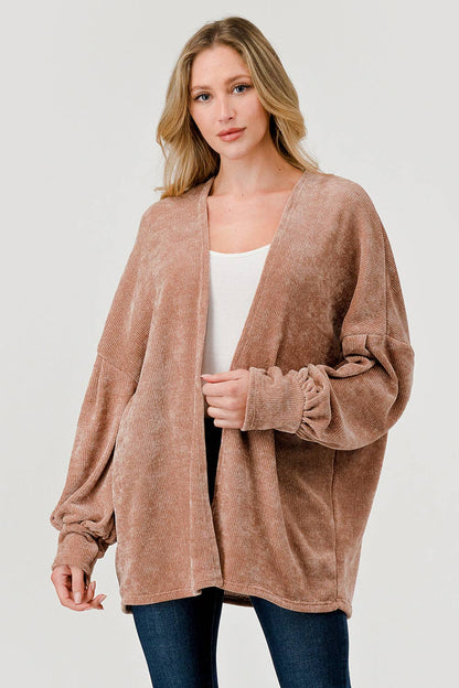 Velvety Chenille Cardigan