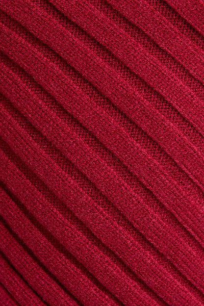 Crimson Scarf Hem Sweater Tank