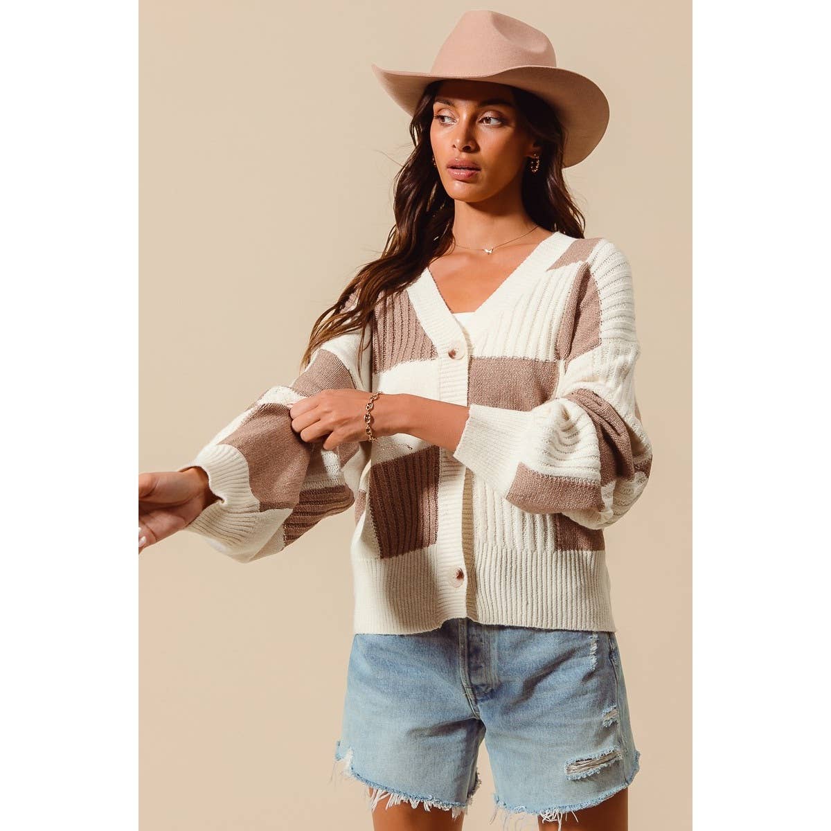 Cozy Checkered Cardi