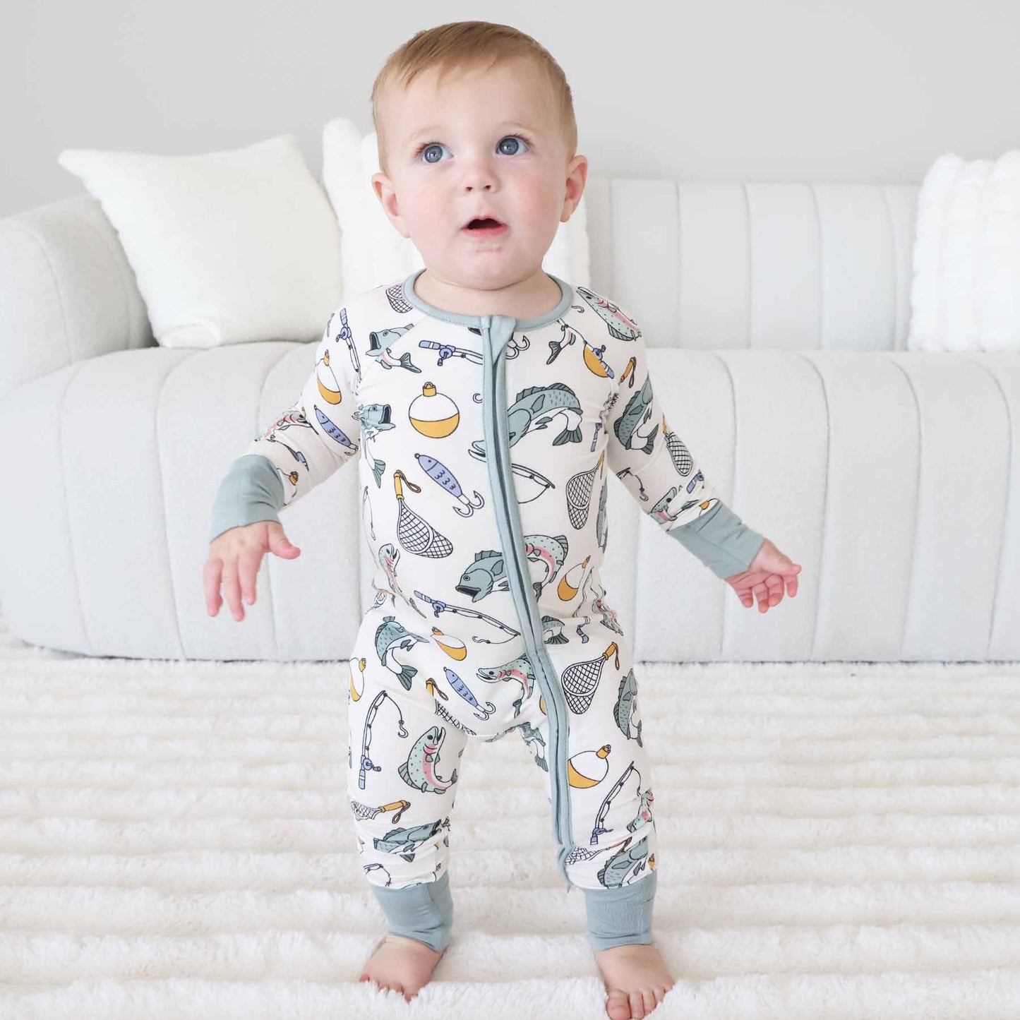 Catch of the Day Convertible Zip Romper