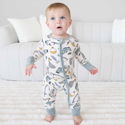 Catch of the Day Convertible Zip Romper