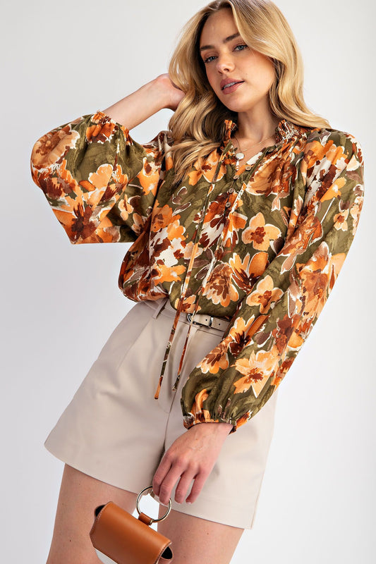 Fall Florals Blouse