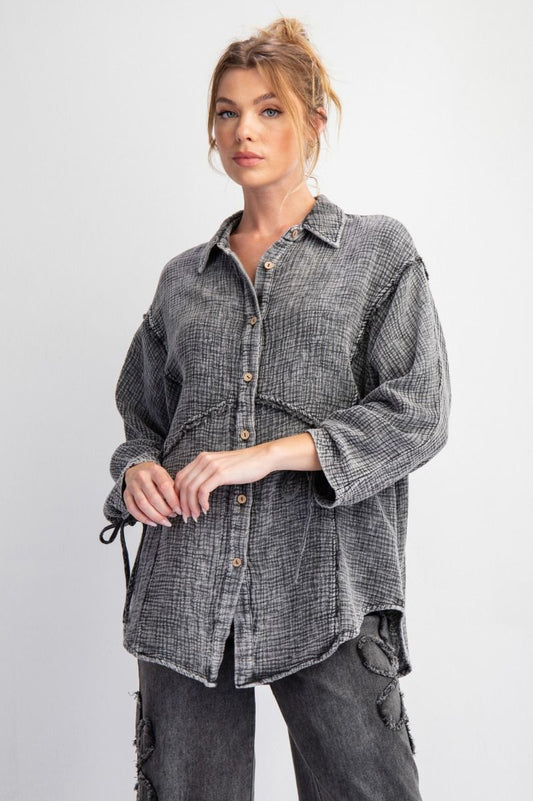 Carey Gauze Top - Plus