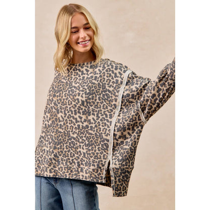 Leopard Thermal Oversized Top
