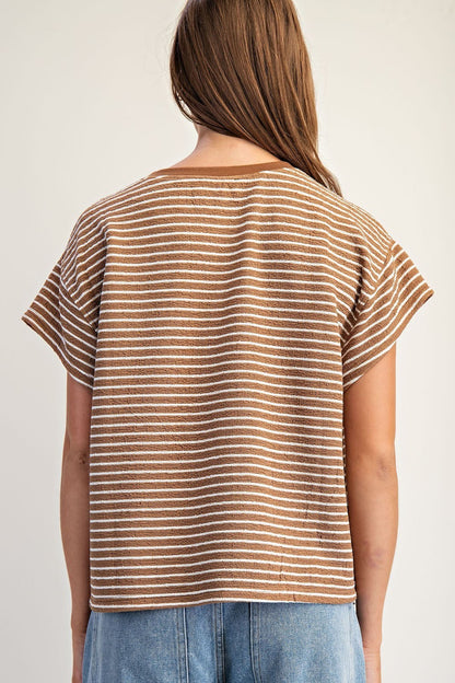 Keep It Casual Striped Knit Top