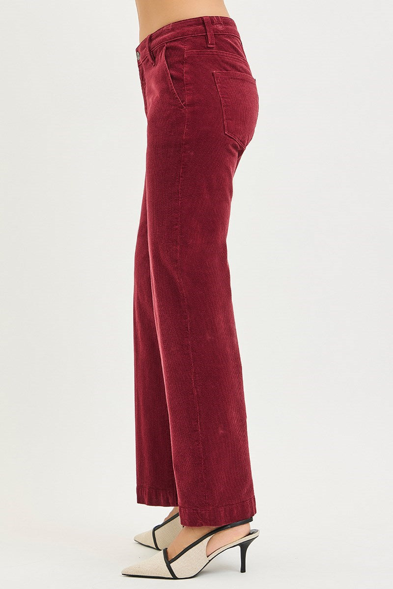 Holly Red Straight Corduroy Pants