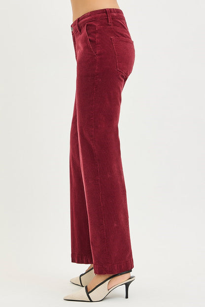 Holly Red Straight Corduroy Pants