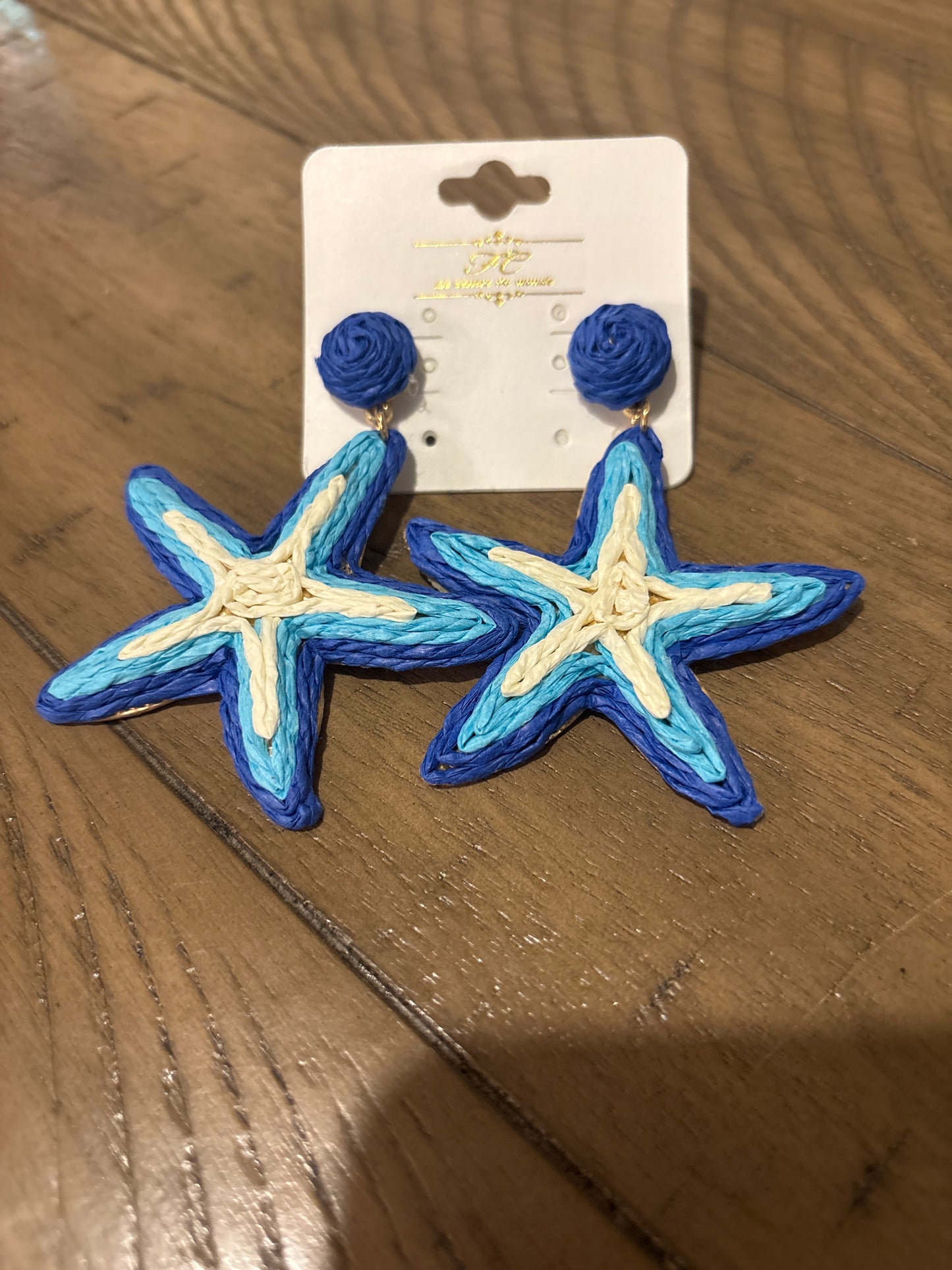 Blue Starfish Earringa