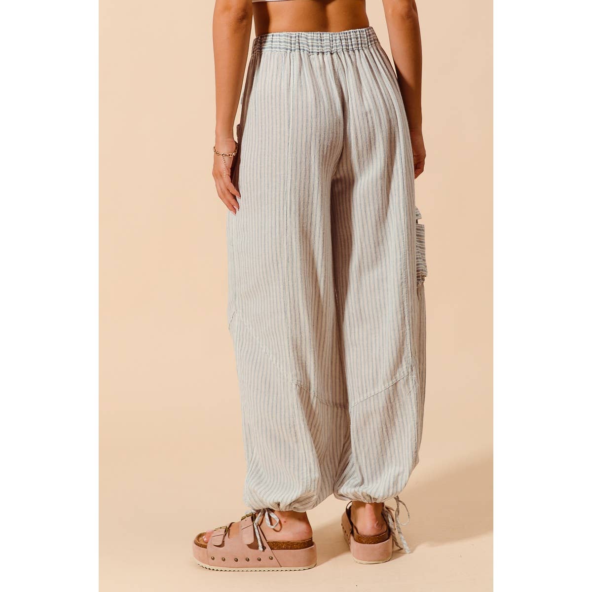 Vintage Striped Linen Pants
