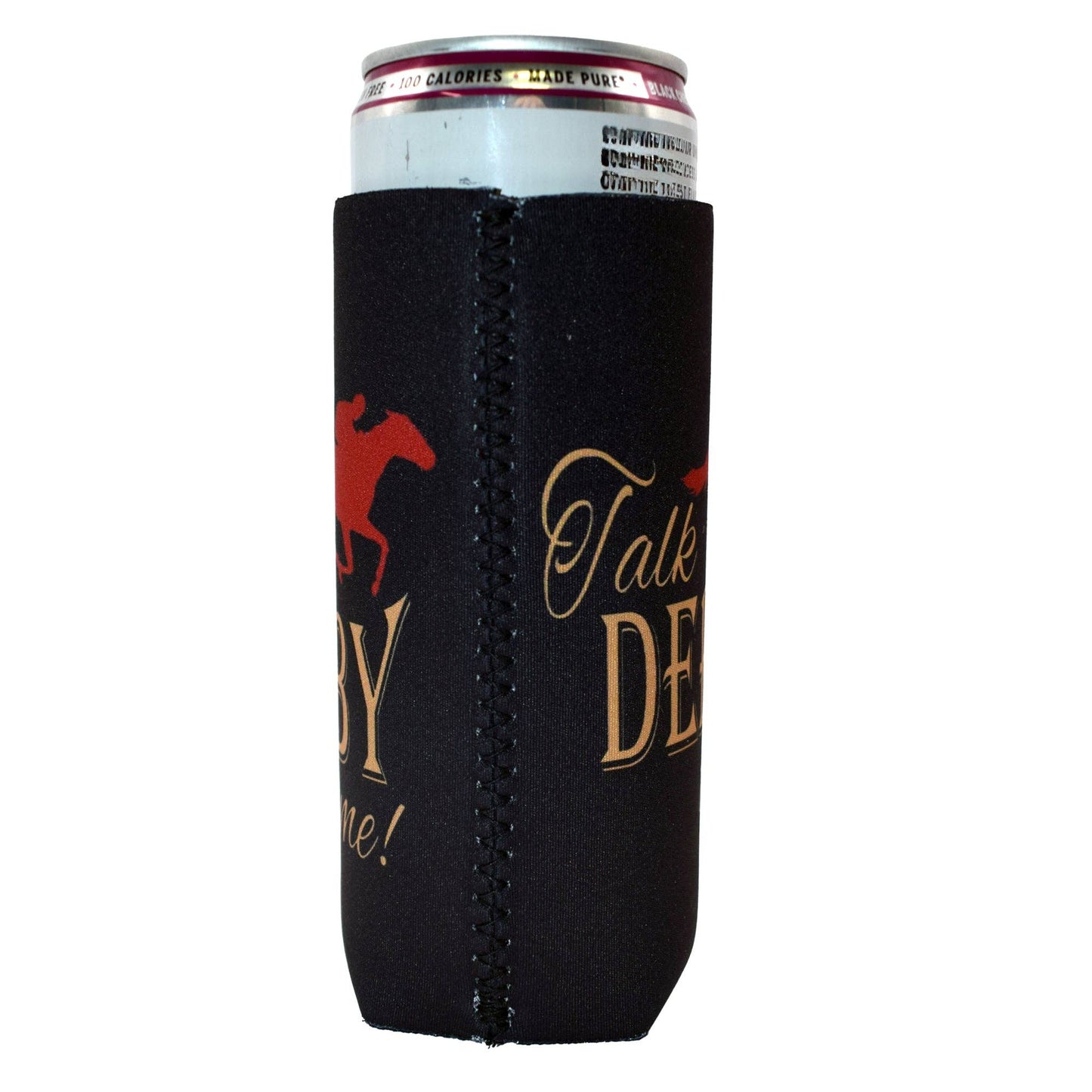 Talk Derby to Me Slim Koozie