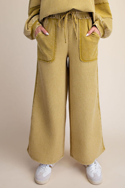 Green Tea Thermal Knit Pants
