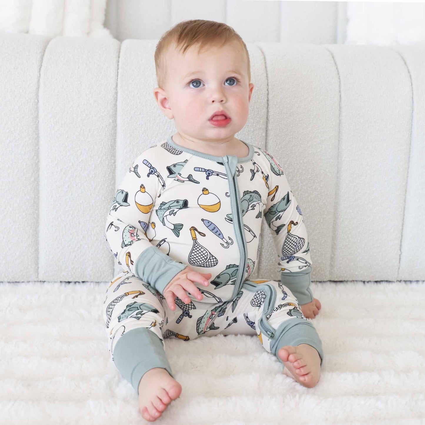 Catch of the Day Convertible Zip Romper