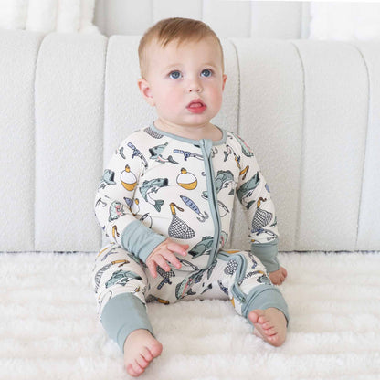 Catch of the Day Convertible Zip Romper