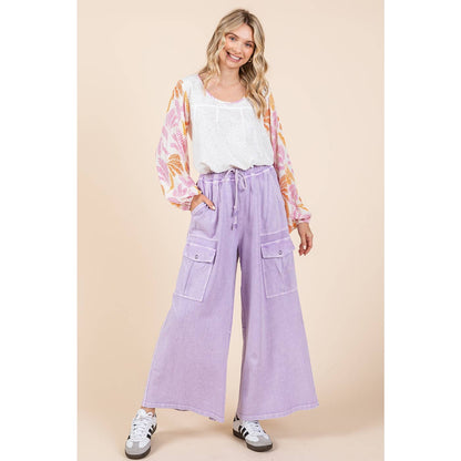 French Terry Knit Cargo Pants