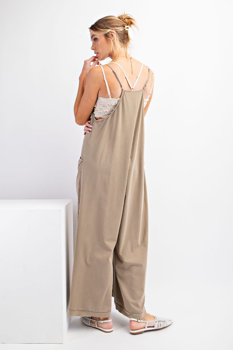 Ready To Lounge Jumpsuit : Light Mocha