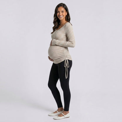 Maternity Ribbed Long Sleeve Top
