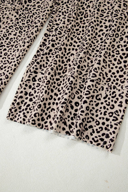 Leopard Knit Pants