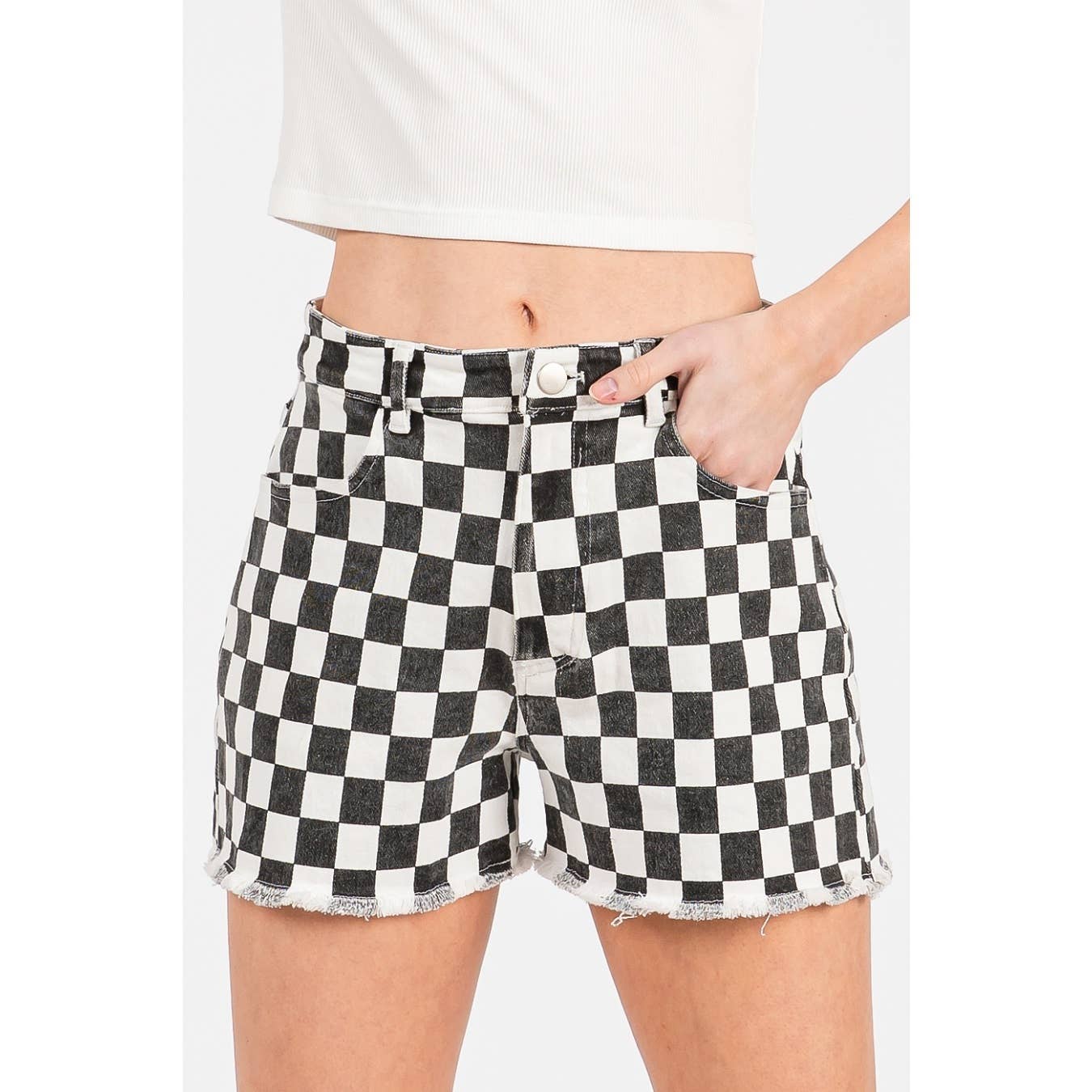 Game Day Checkered Shorts