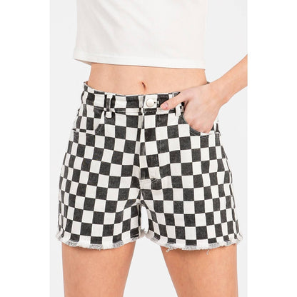 Game Day Checkered Shorts
