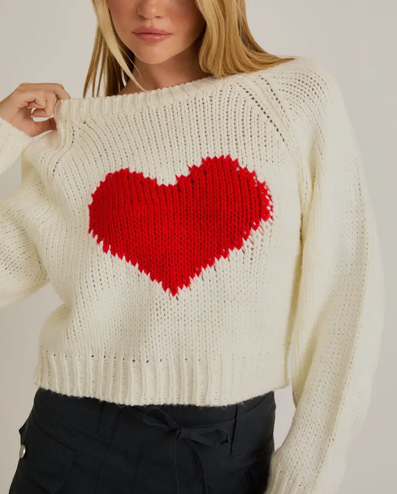 Steal My Heart Crop Sweater