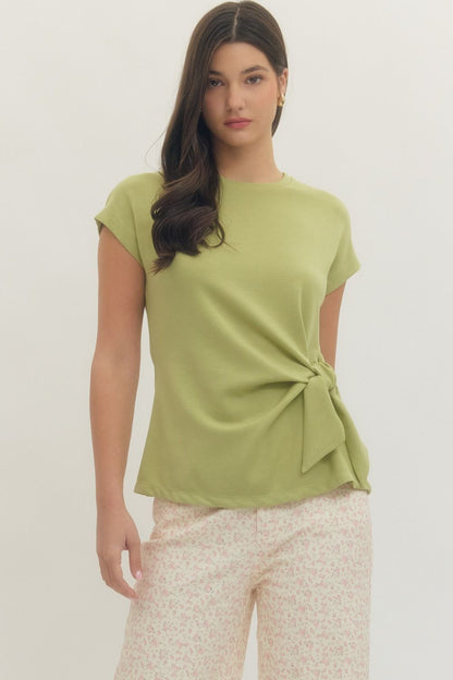 Matcha Side Tie Top