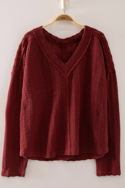 Fall Is Calling Open Knit Top - Plus