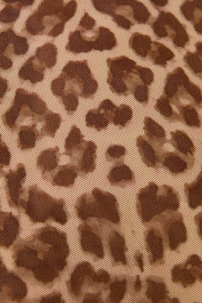 Leopard Mesh Top