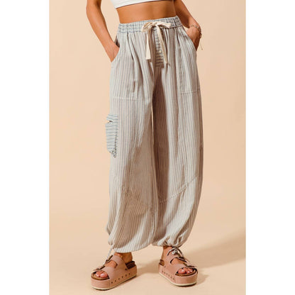 Vintage Striped Linen Pants