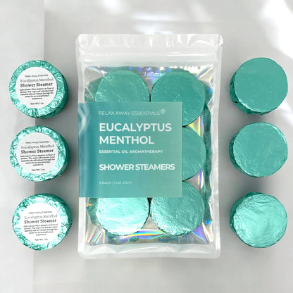 Eucalyptus Menthol Shower Steamers - 6 Pack