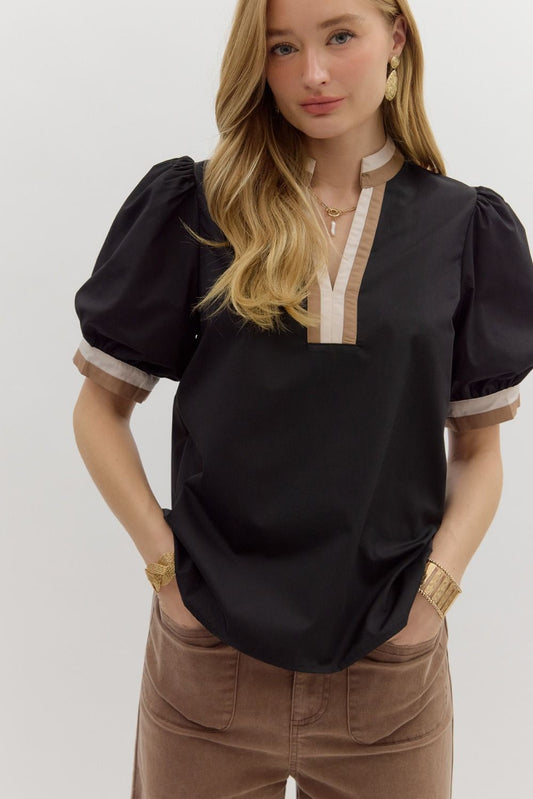Kasey Bubble Sleeve Top