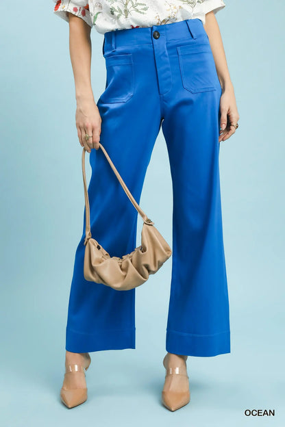 Statement Button Stretch Pants