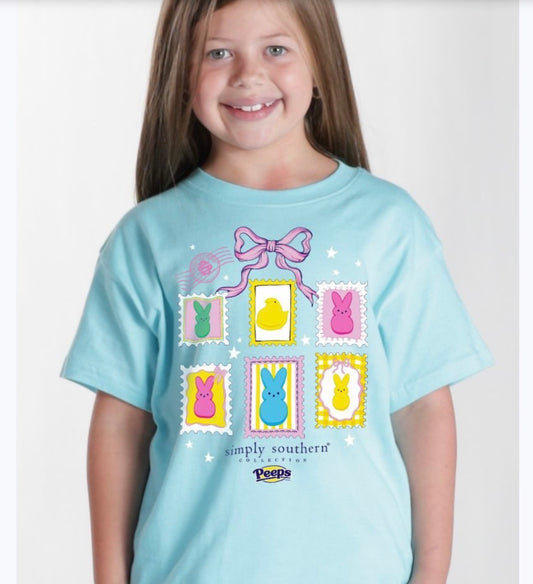 Girls Peeps Stamp Tee
