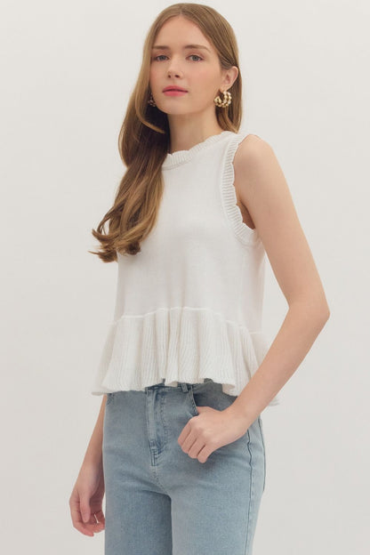 Peplum Knit Top