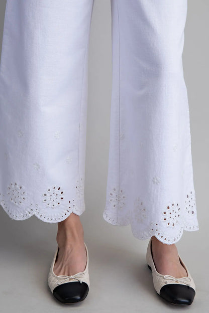 Soft Washed Eyelet Hem Pants