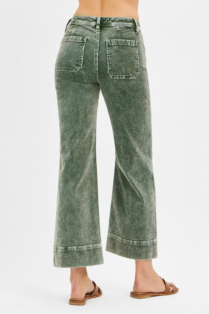 Forest Corduroy Cropped Pants