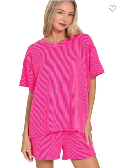 Ribbed Top + Short Set