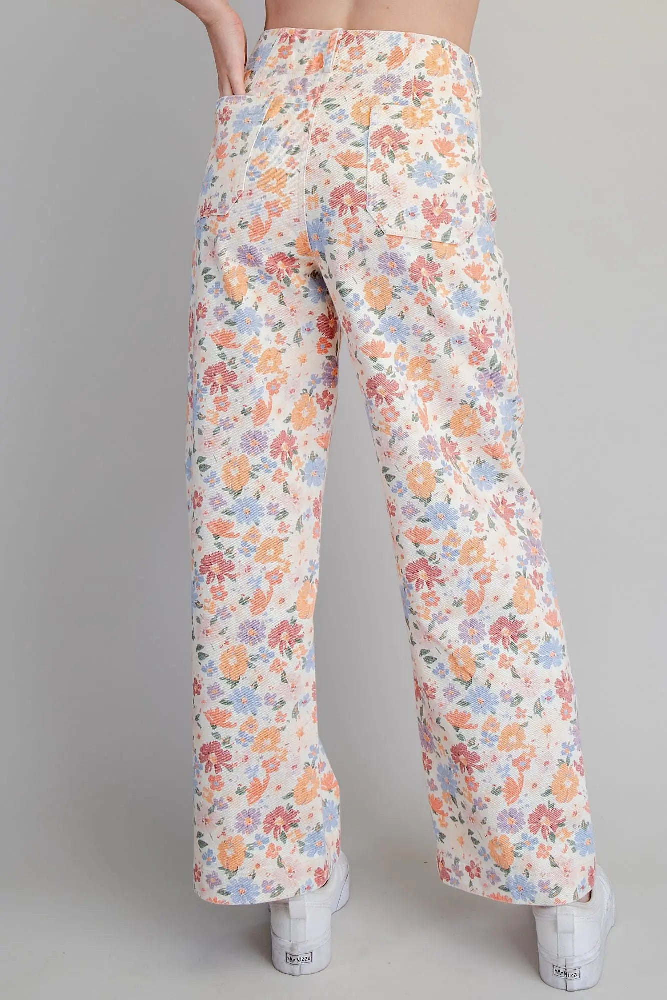 Ivory Meadow Floral Pants