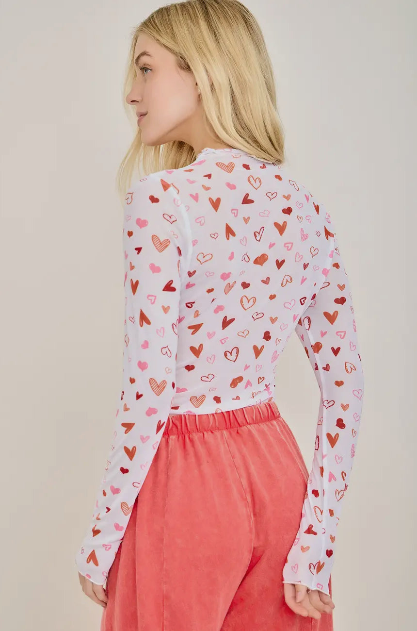 Be My Valentine Mesh Top
