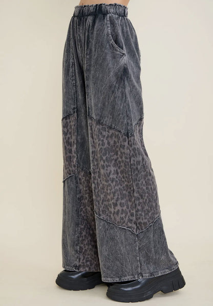 Leopard Patchwork Detail Pants