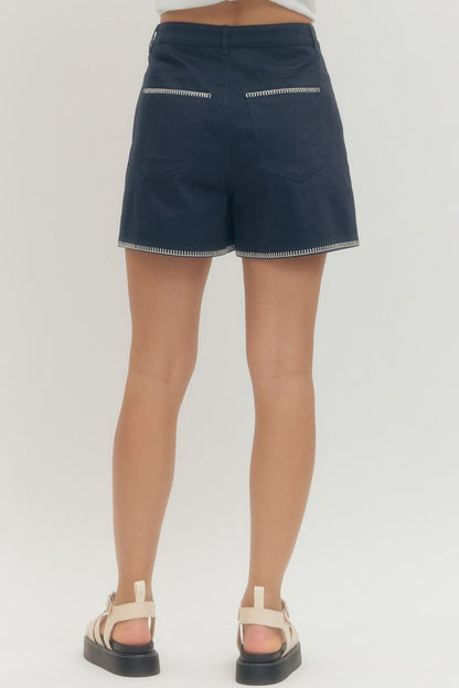 Stitch Detailed Shorts