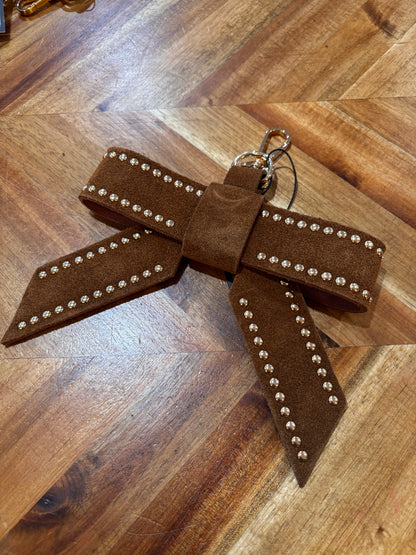 Studded Bow Bag Charm