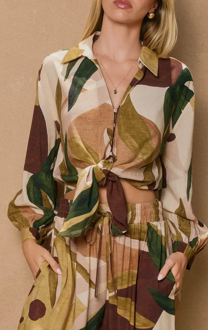 Coconut Grove Front Tie Top