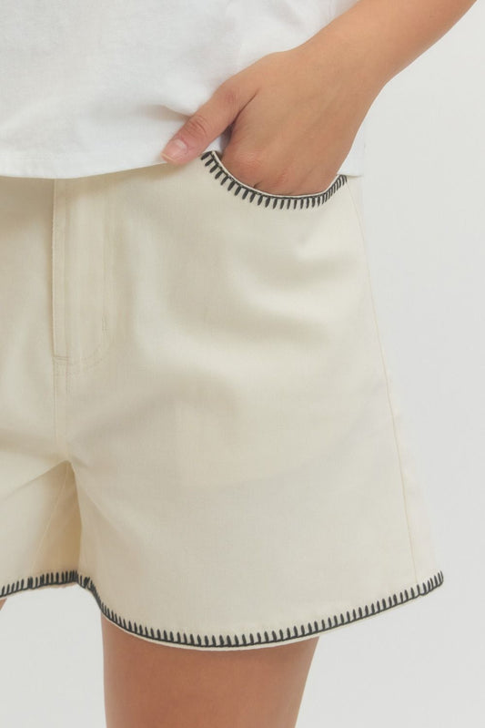 Stitch Detailed Shorts