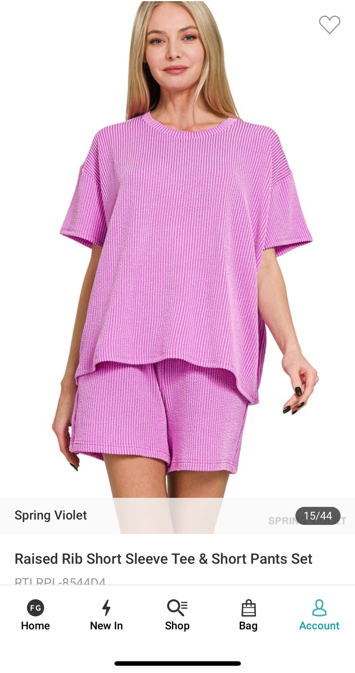 Ribbed Top + Short Set