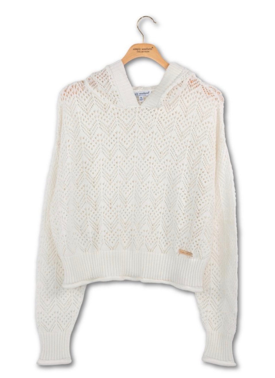 Open Knit Hoodie