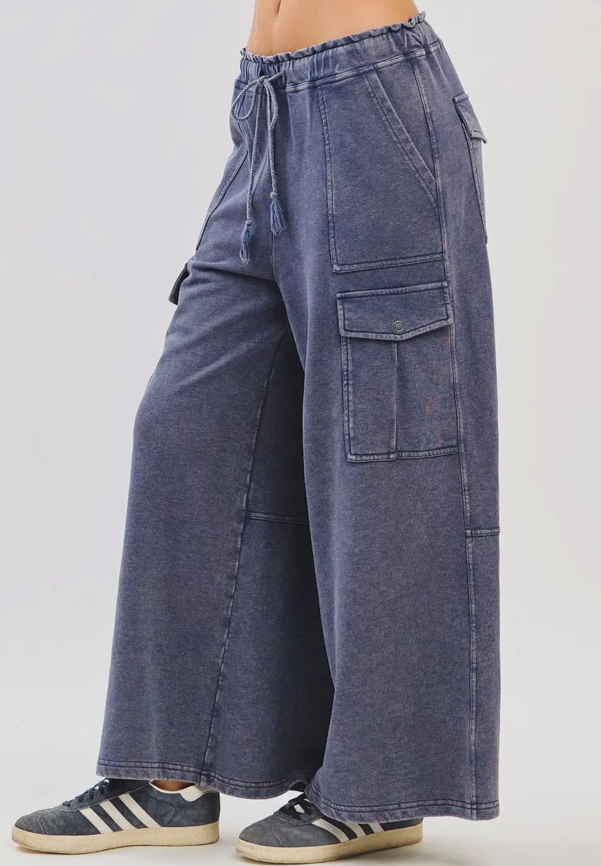 Faded Navy French Terry Cozy Pants