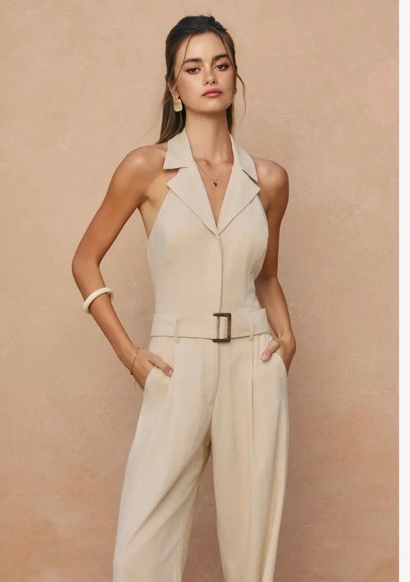 Heaven Sent Collared Jumpsuit