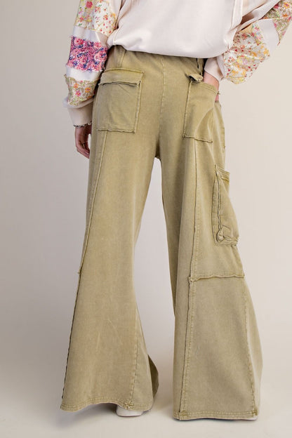 Cozy Cargo Pants - Faded Olive