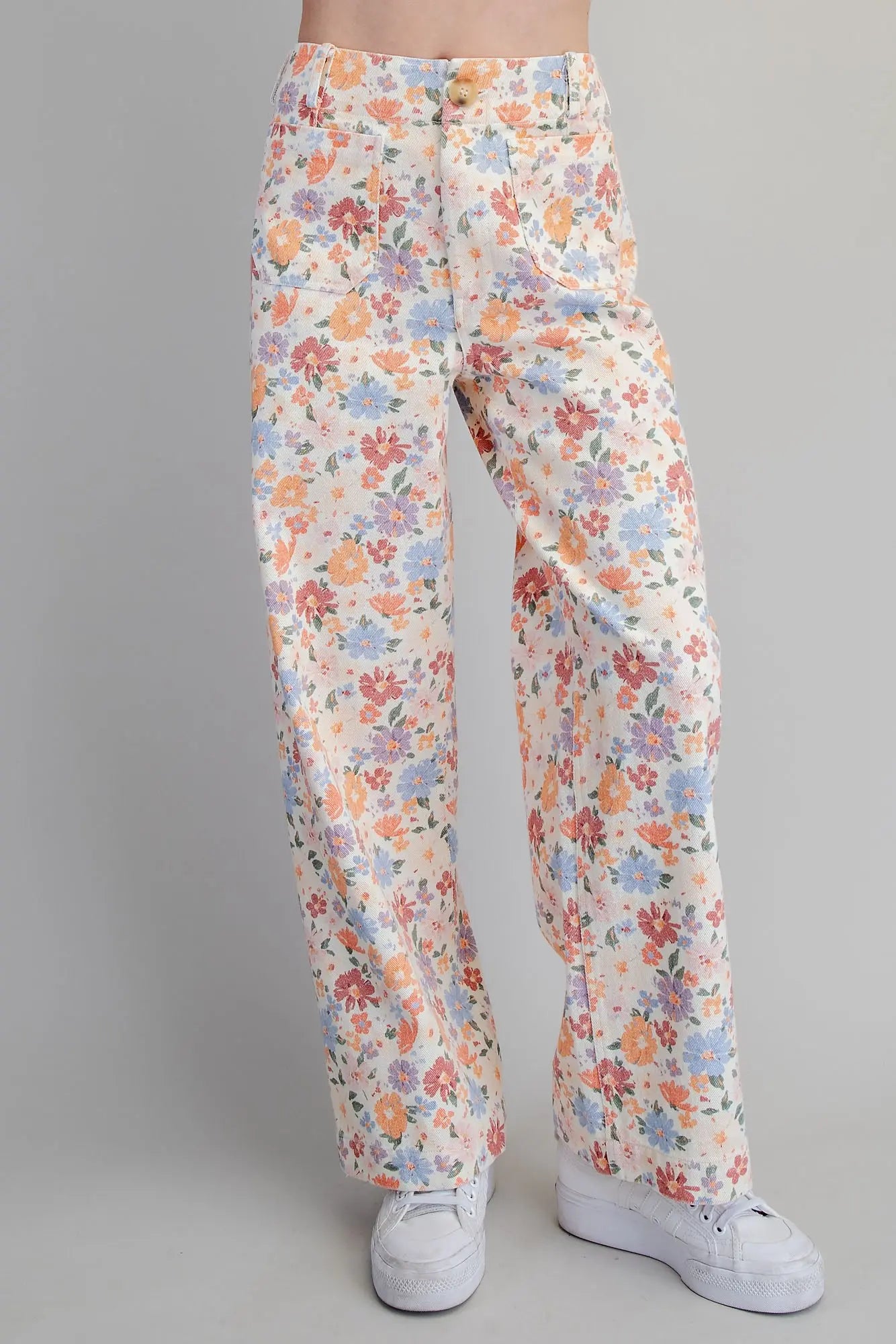 Ivory Meadow Floral Pants