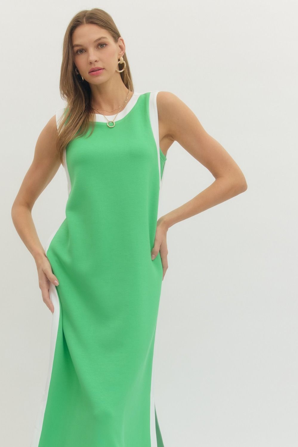 Emerald Ease Midi Dress